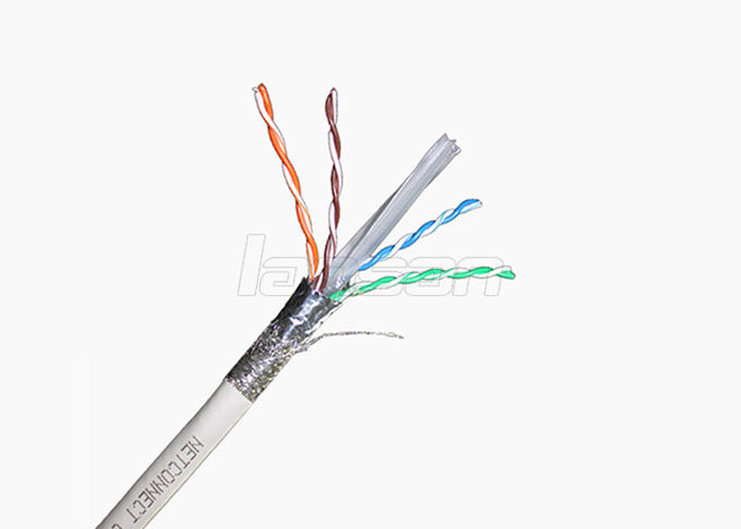 Yüksek Frekanslı Cat 6 Ethernet KablosuPure Copper Fluke 350Mzh SFTP Ağ Lan Kablosu 0
